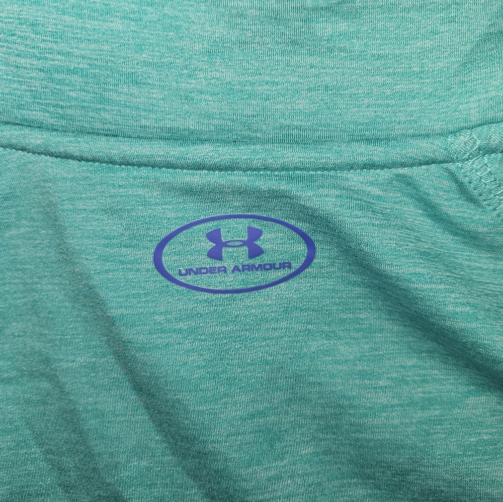 Under Armour Girls Teal & Purple 1/4 Zip-Up Pullover - Size Youth Large - Picture 6 of 7